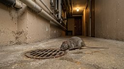 Rat d'égout dans un immeuble